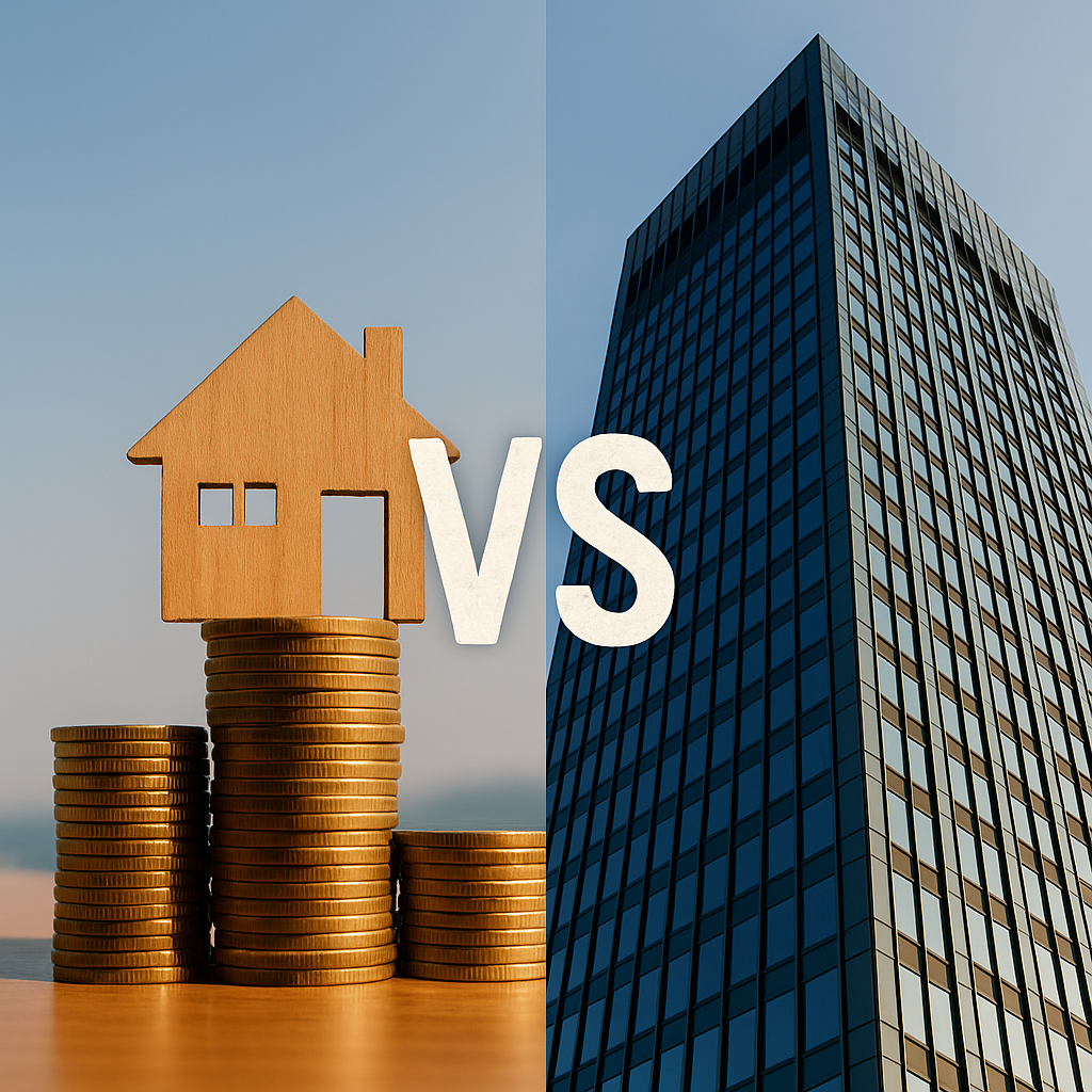 Investimentos em imóveis físicos e reits